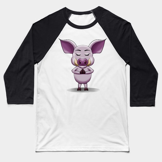 Baby Pig Baseball T-Shirt by alexandre-arts